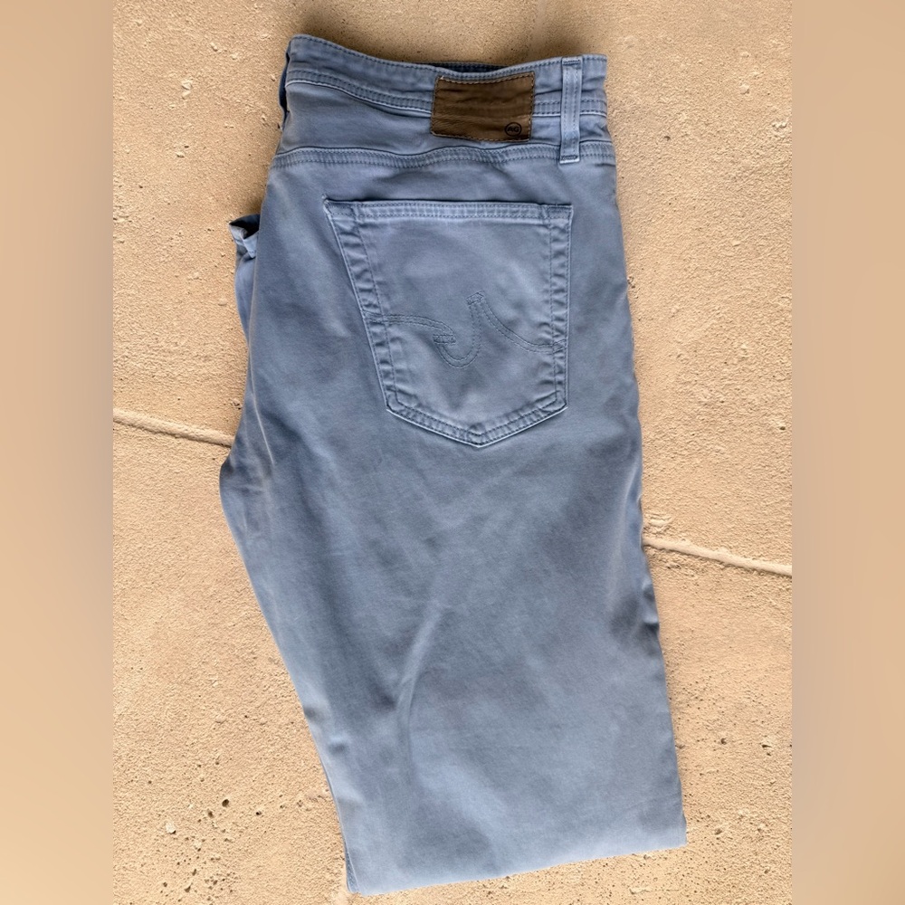 Ag Adriano Goldschmied “The Graduate”tailored leg sky Blue denim, 34 x 32